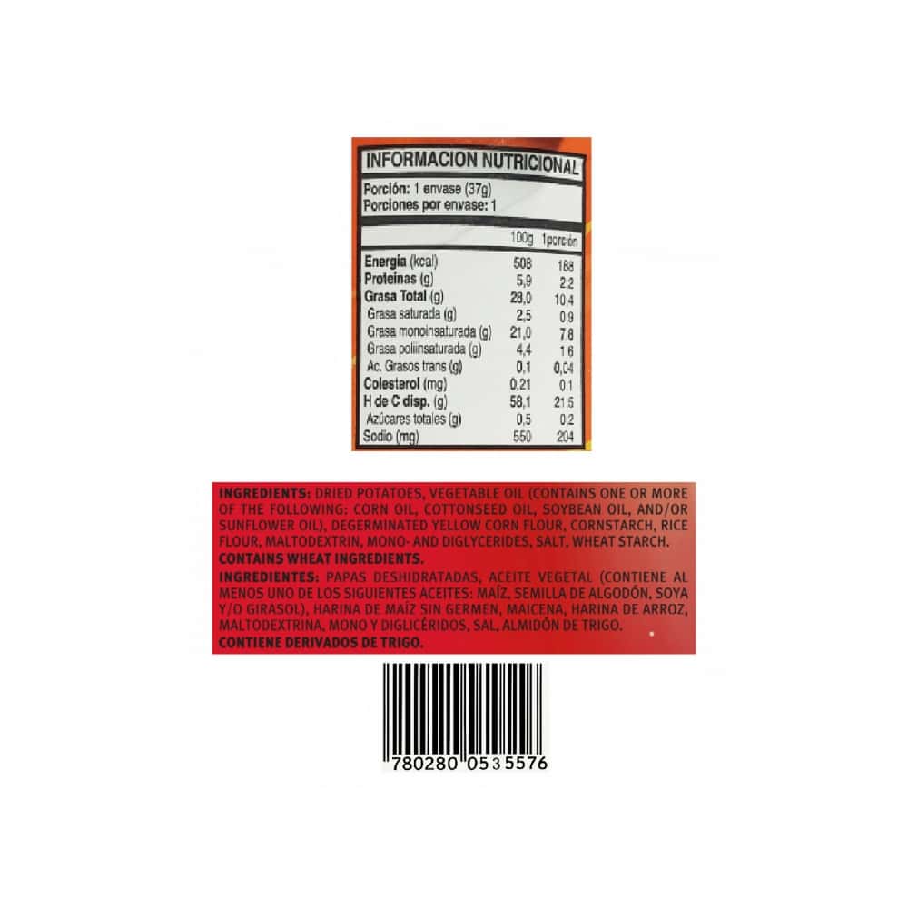 Papas sabor queso Kryzpo (37 g / 1.3 oz) - Miniatura 7