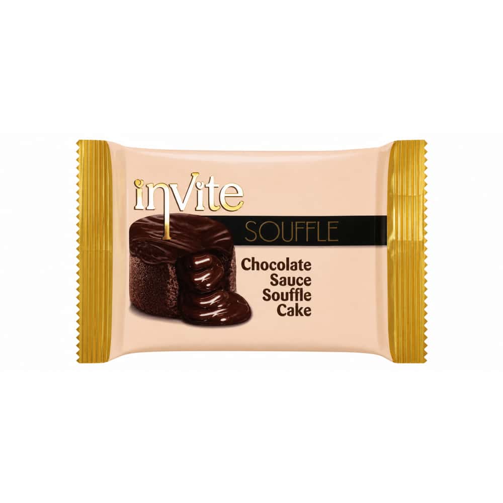 Pastel Souffle cubierto de cacao con salsa de chocolate Invite (45 g / 1.58 oz) - Miniatura 1