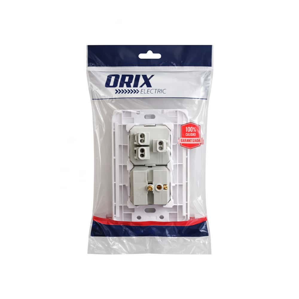 Interruptor sencillo y tomacorriente con toma a tierra de 10A/125 V Orix - Miniatura 3