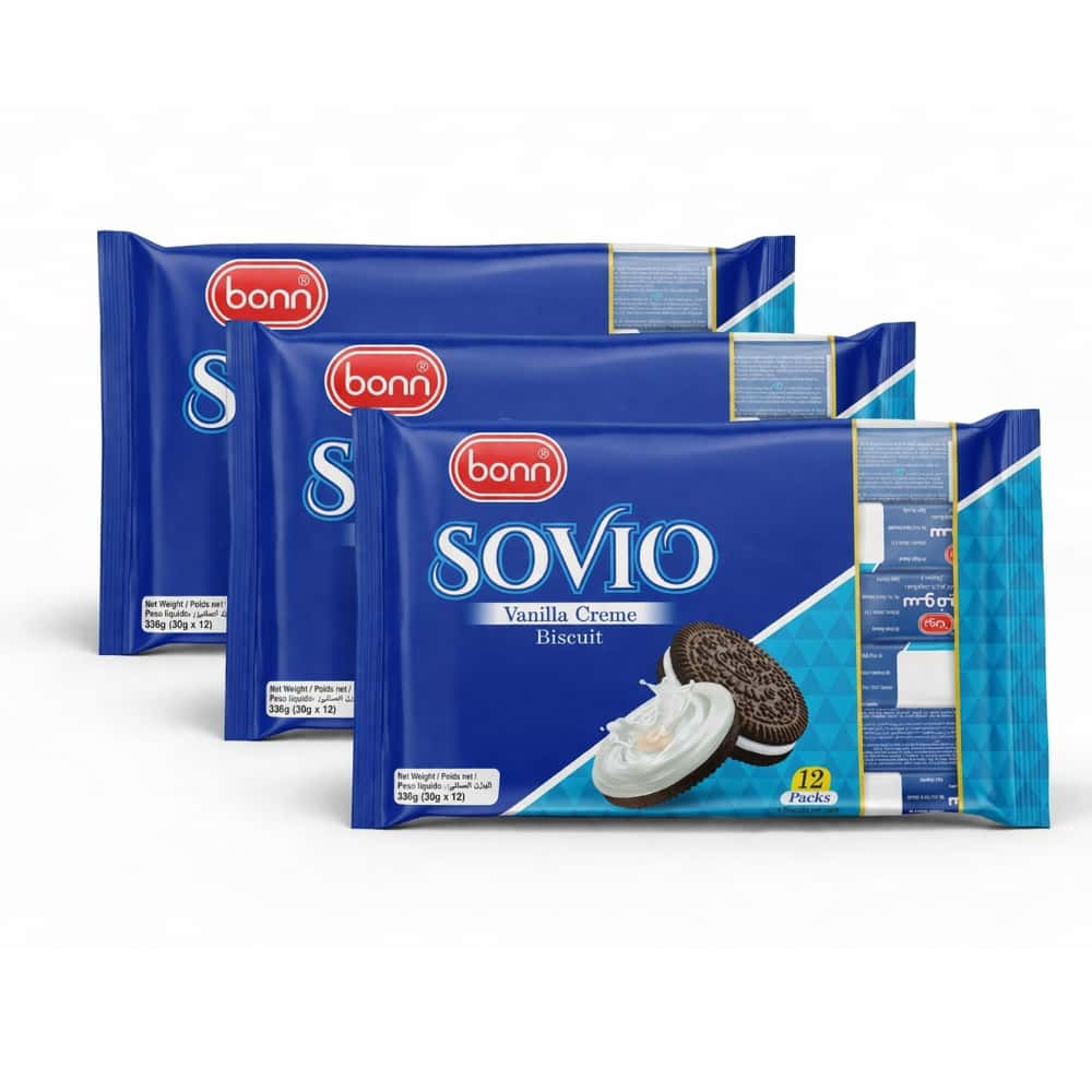 Galletas Sovio Crema de Vainilla Bonn (3 x 360 g / 12.7 oz) - Miniatura 1