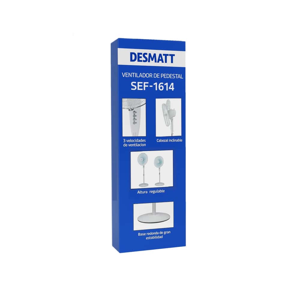 Ventilador de pedestal Desmatt SEF-1614 - Miniatura 2