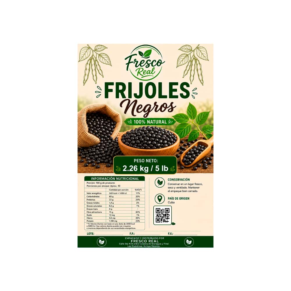 Frijoles negros Fresco Real (2.26 kg / 5 lb) - Miniatura 2