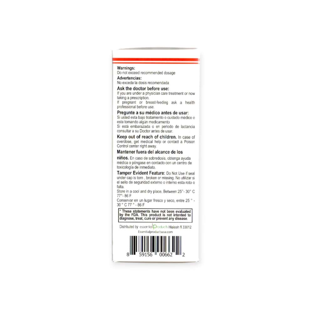 Jarabe de berro, cebolla, rábano y miel con Omega 3. Sabor a menta ELP Essential (240 ml / 8 fl. oz) - Miniatura 4