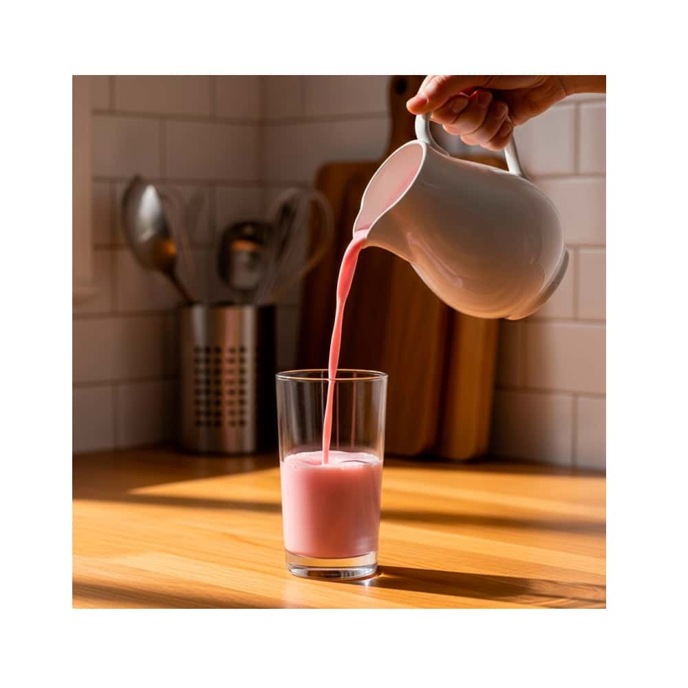 Leche en polvo sabor frutilla -fresa- Macro Food (1 kg / 2.2 lb) - Miniatura 4