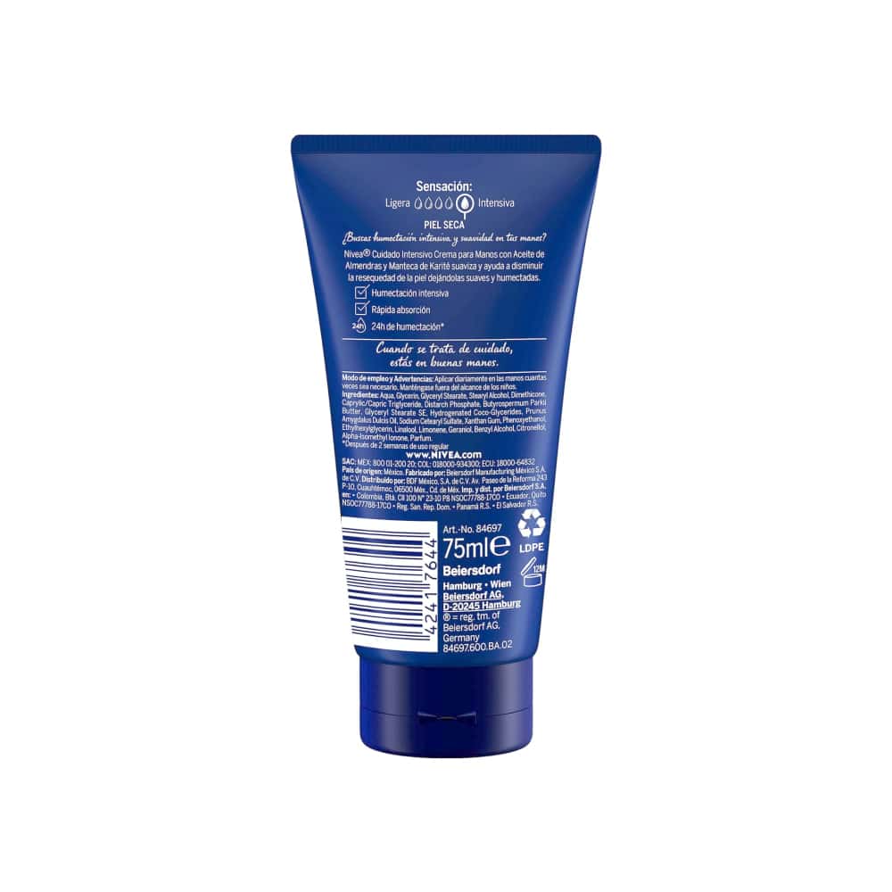 Crema para manos con aceite de almendras y manteca de karité Nivea (75 ml) - Miniatura 3