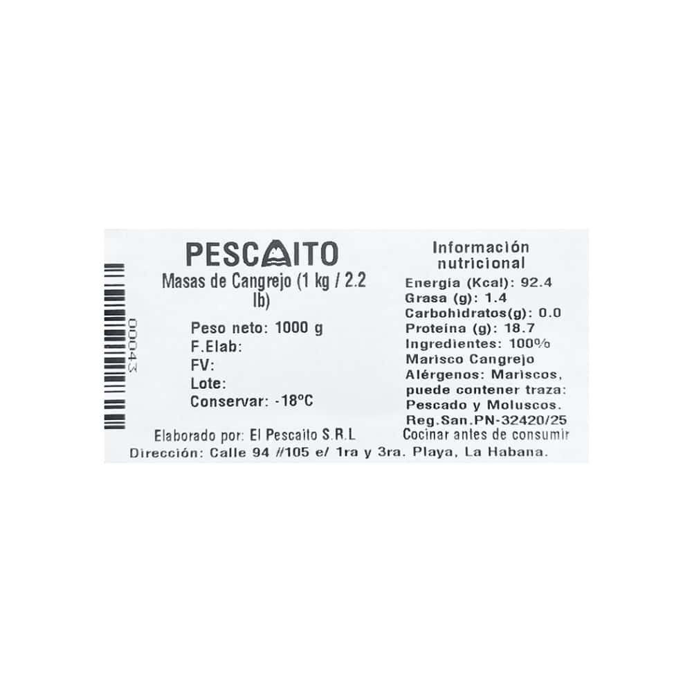 Masas de cangrejo Pescaito (1 kg / 2.2 lb) - Miniatura 4