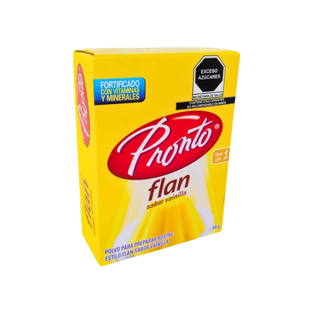 Polvo para preparar postre estilo flan sabor vainilla Pronto (84 g / 2.96 oz) - Miniatura 2