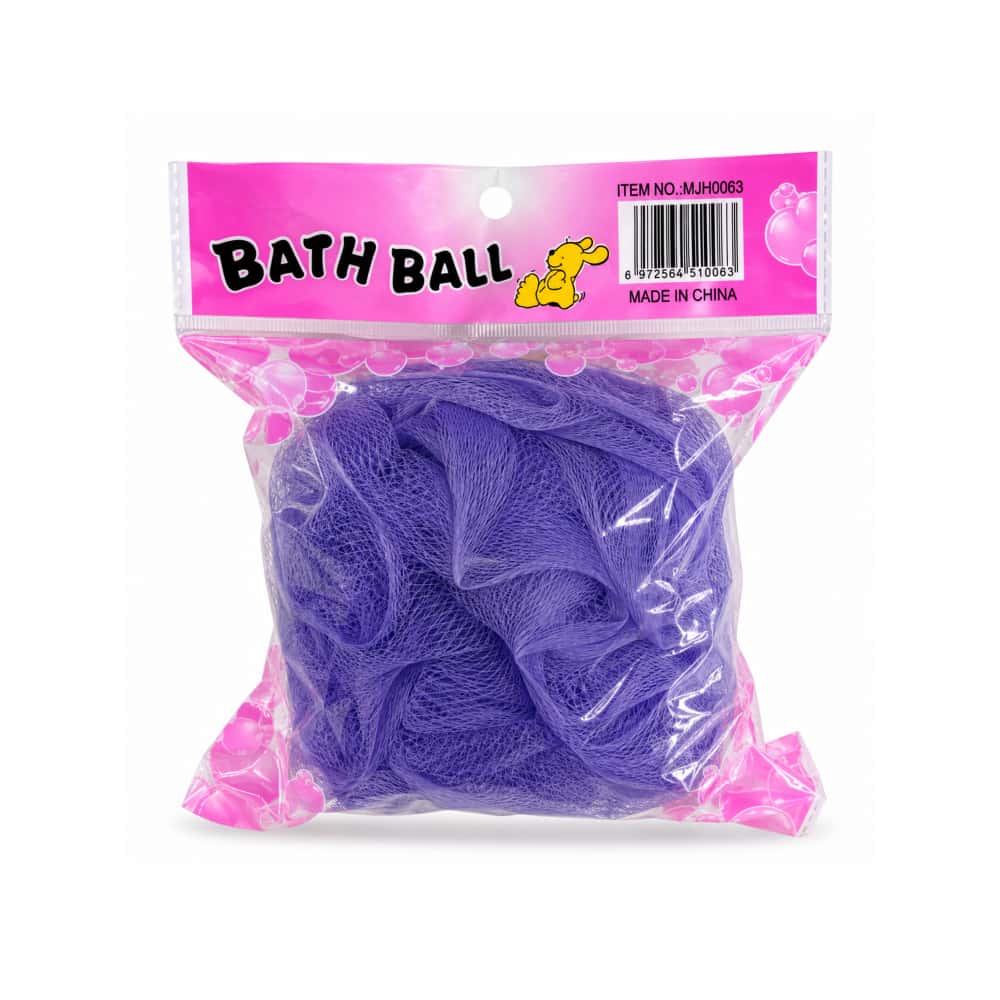 Esponja de baño tipo malla morada Mujinhua - Miniatura 2