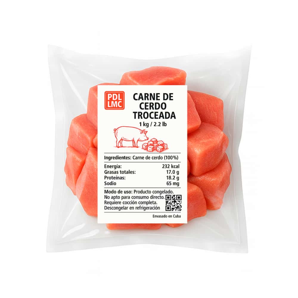Carne de cerdo troceda PDL LMC (1 kg / 2.2 lb) - Miniatura 5