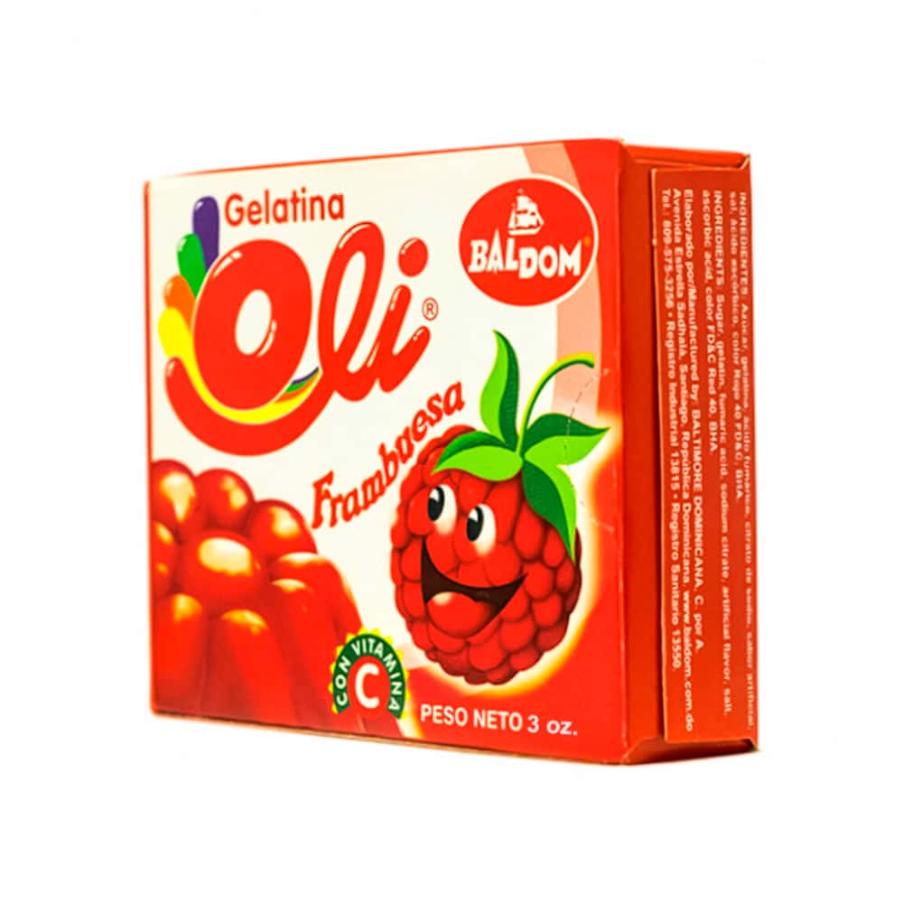 Gelatina sabor frambuesa Oli (2 x 85 g / 3 oz) - Miniatura 2