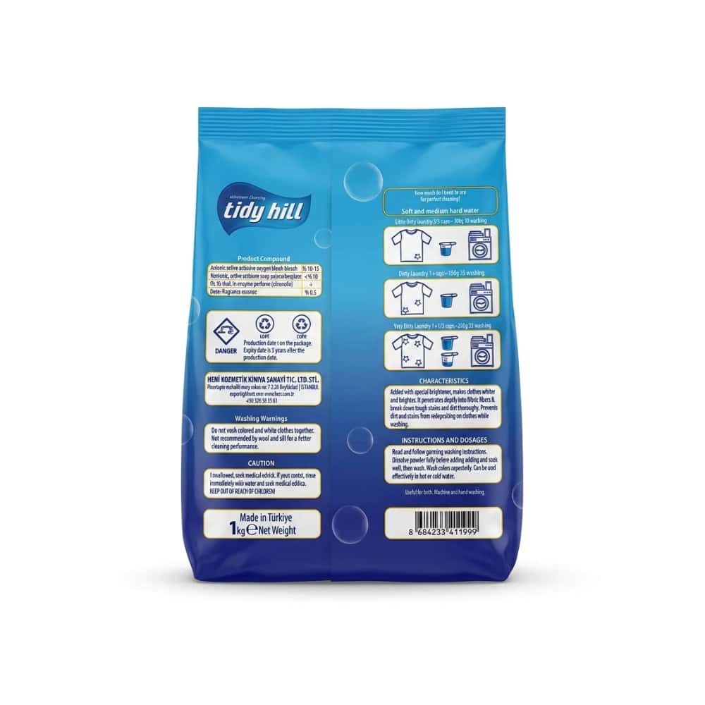 Detergente en polvo para ropa Tidy Hill (1 Kg / 2.2 Lb) - Miniatura 2