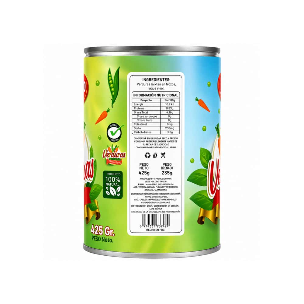 Verduras mixtas Sabrosísimo (425 g / 15 oz) - Miniatura 2