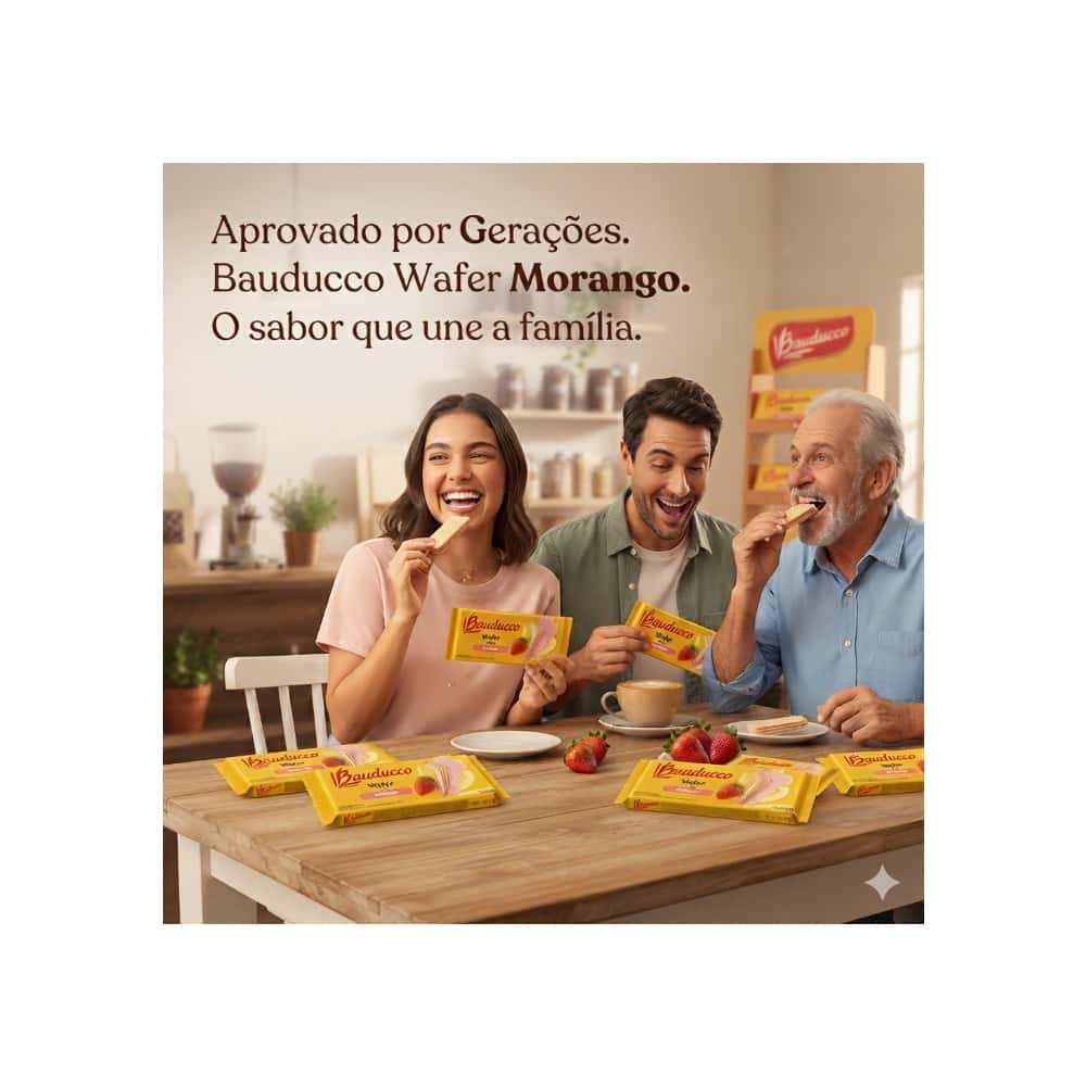 Sorbetos rellenos con crema sabor a fresa Bauducco (6 x 70 g / 2.46 oz) - Miniatura 4