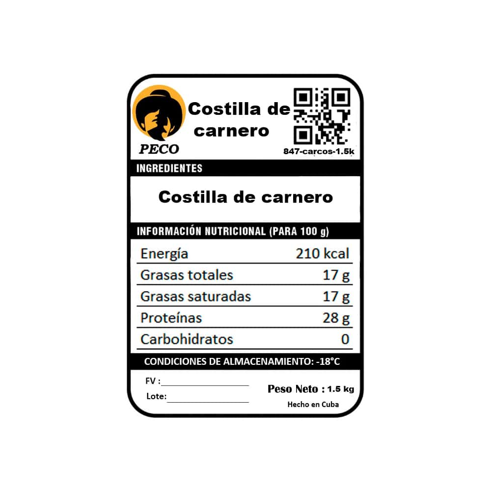 Costilla de carnero Peco (1.5 kg / 3.3 lb) - Miniatura 2