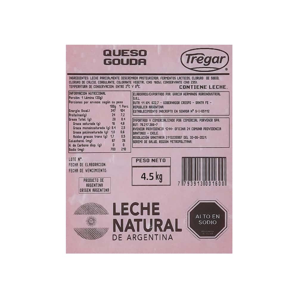 Queso Gouda Tregar (4.5 kg / 9.9 lb) - Miniatura 2