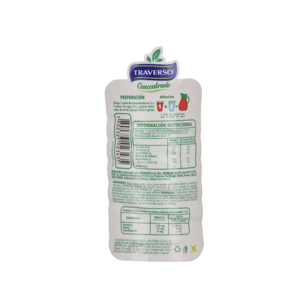 Jugo concentrado sabor manzana Traverso (6 x 900 ml) - Miniatura 3