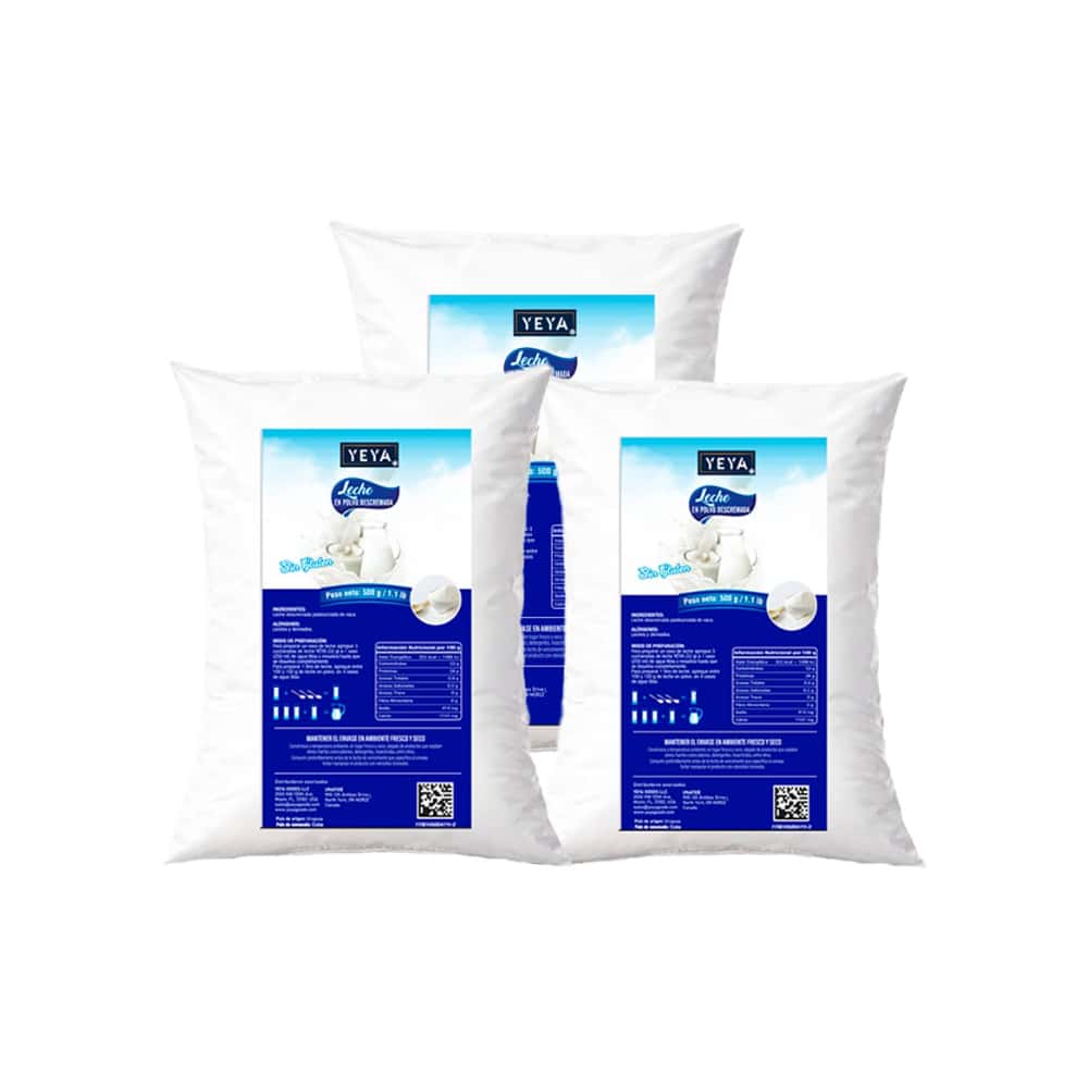 Leche en polvo descremada YEYA ( 3 x 500 g / 1.1 lb ) - Miniatura 1