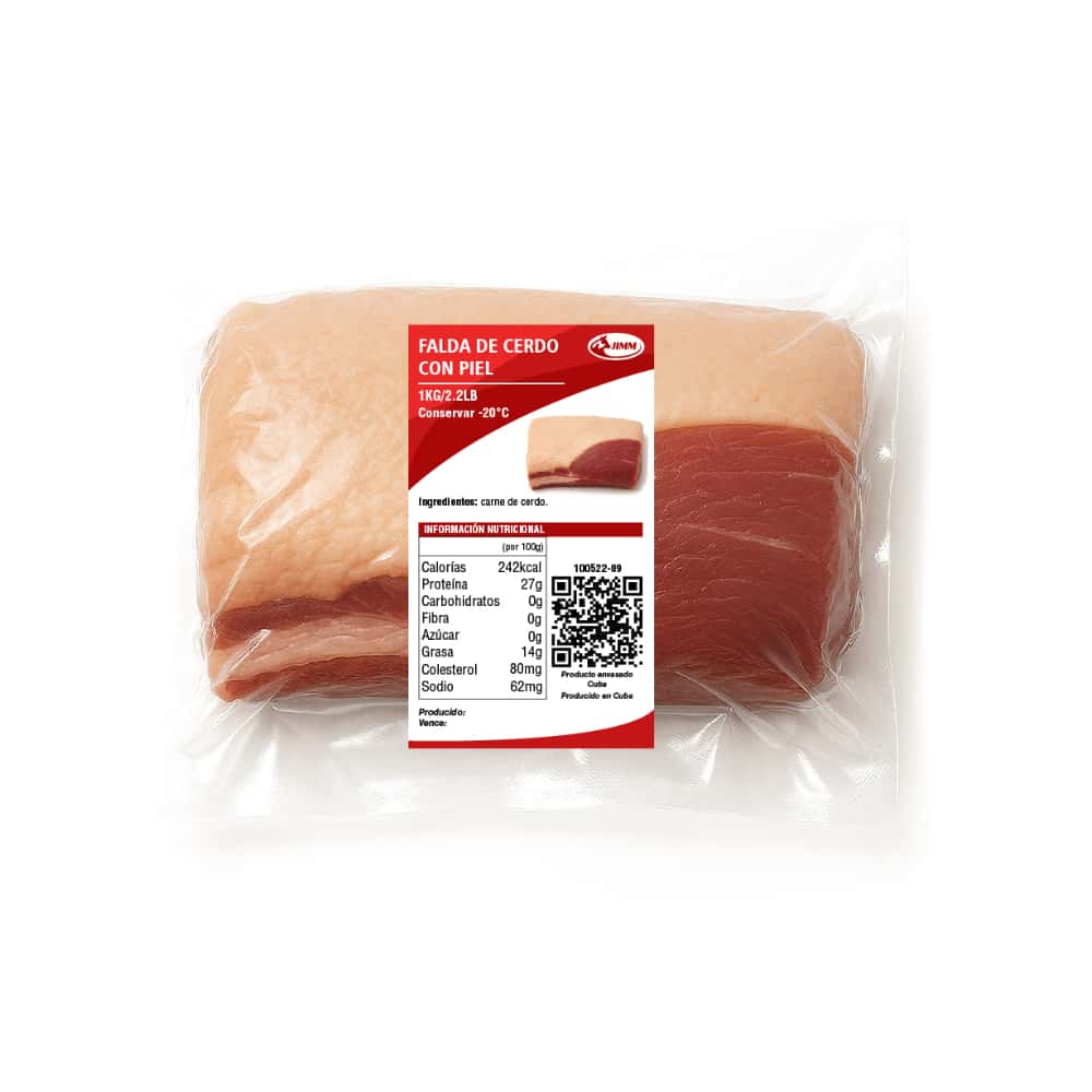Falda de cerdo con piel Jimm (1.0 kg / 2.2 lb) - Miniatura 1