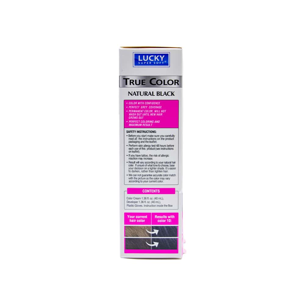 Tinte de cabello para mujer color negro # 10 Lucky Super Soft (40 ml / 1.36 fl. oz) - Miniatura 3