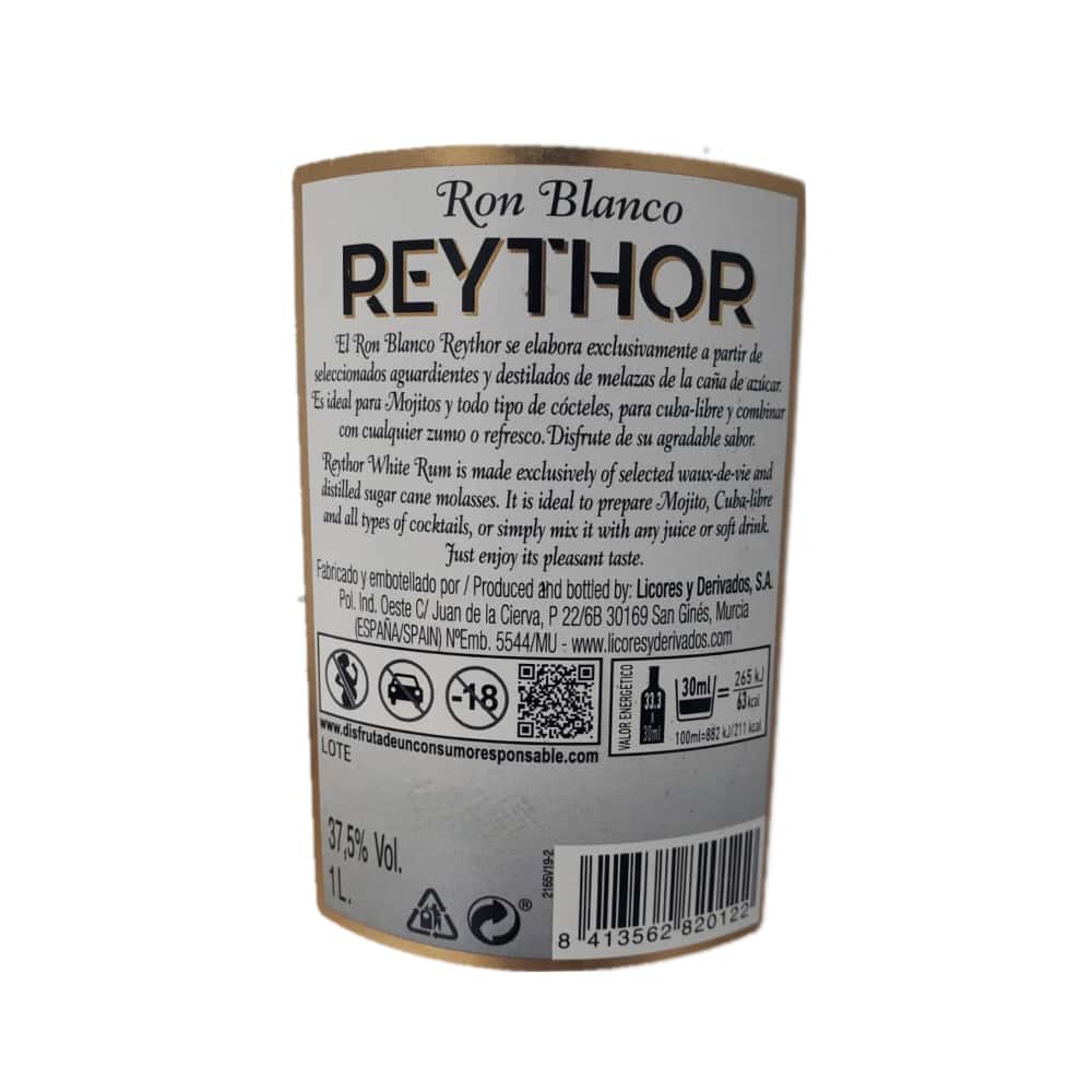 Ron blanco Reythor (1 L) - Miniatura 3