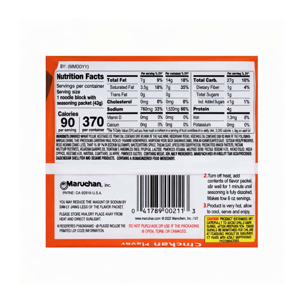 Sopa de fideos sabor a pollo Maruchan (85 g / 3 oz) - Miniatura 9