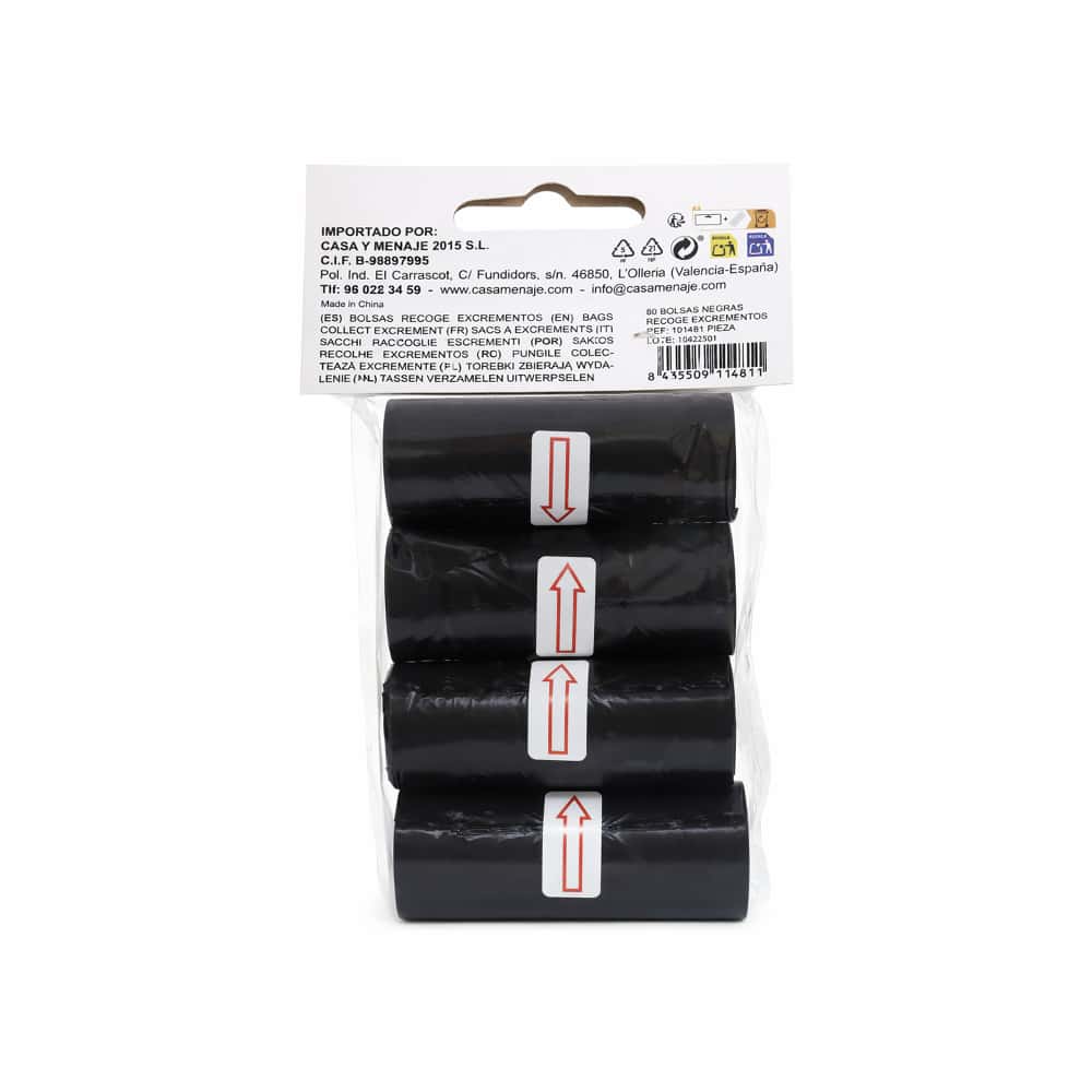 Bolsas recoge excrementos negras Casa y Menaje (60 U) - Miniatura 2
