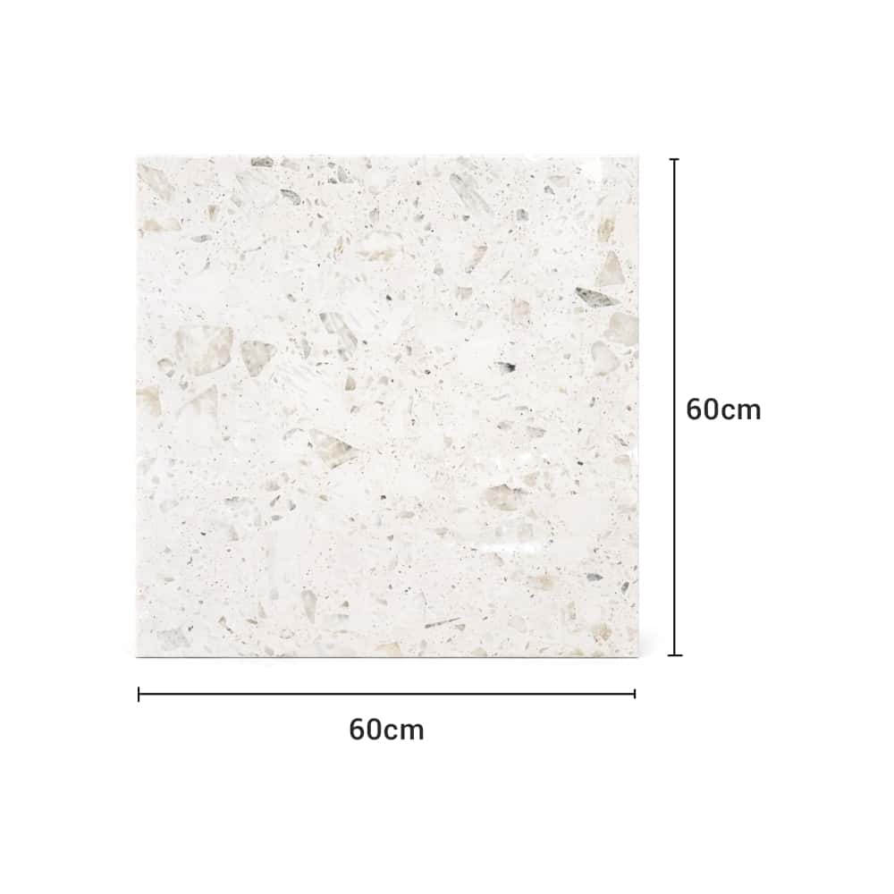 Caja de losas mosaico plateado pulido de porcelana esmaltada 600 mm x 600 mm Malu 363-LT (4 U) - Miniatura 3