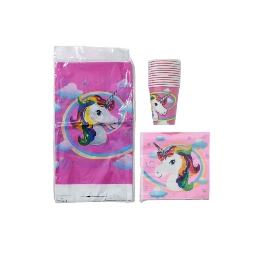 Set de artículos para fiesta con temática unicornio (119 U) - Miniatura 2