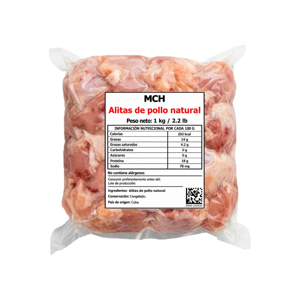 Alitas de pollo natural MCH (1 kg / 2.2 lb) - Miniatura 1