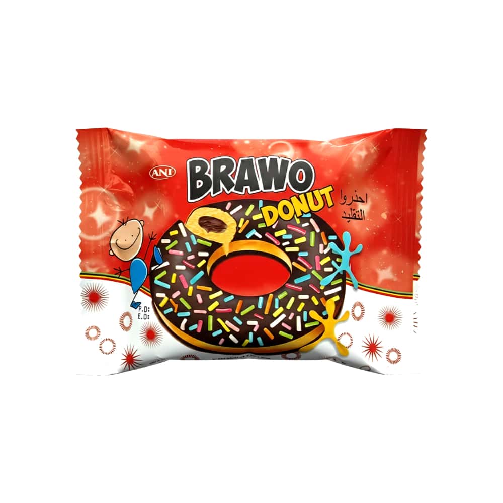 Dona revestida con cobertura de chocolate y chispas Brawo (40 g / 1.41 oz) - Miniatura 1