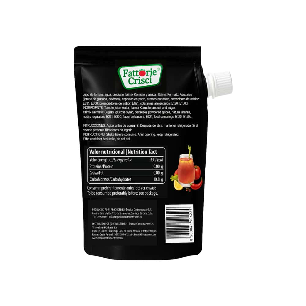 Cóctel de tomate y almejas Tropical Chemato Fattorie Crisci (300 ml) - Miniatura 2
