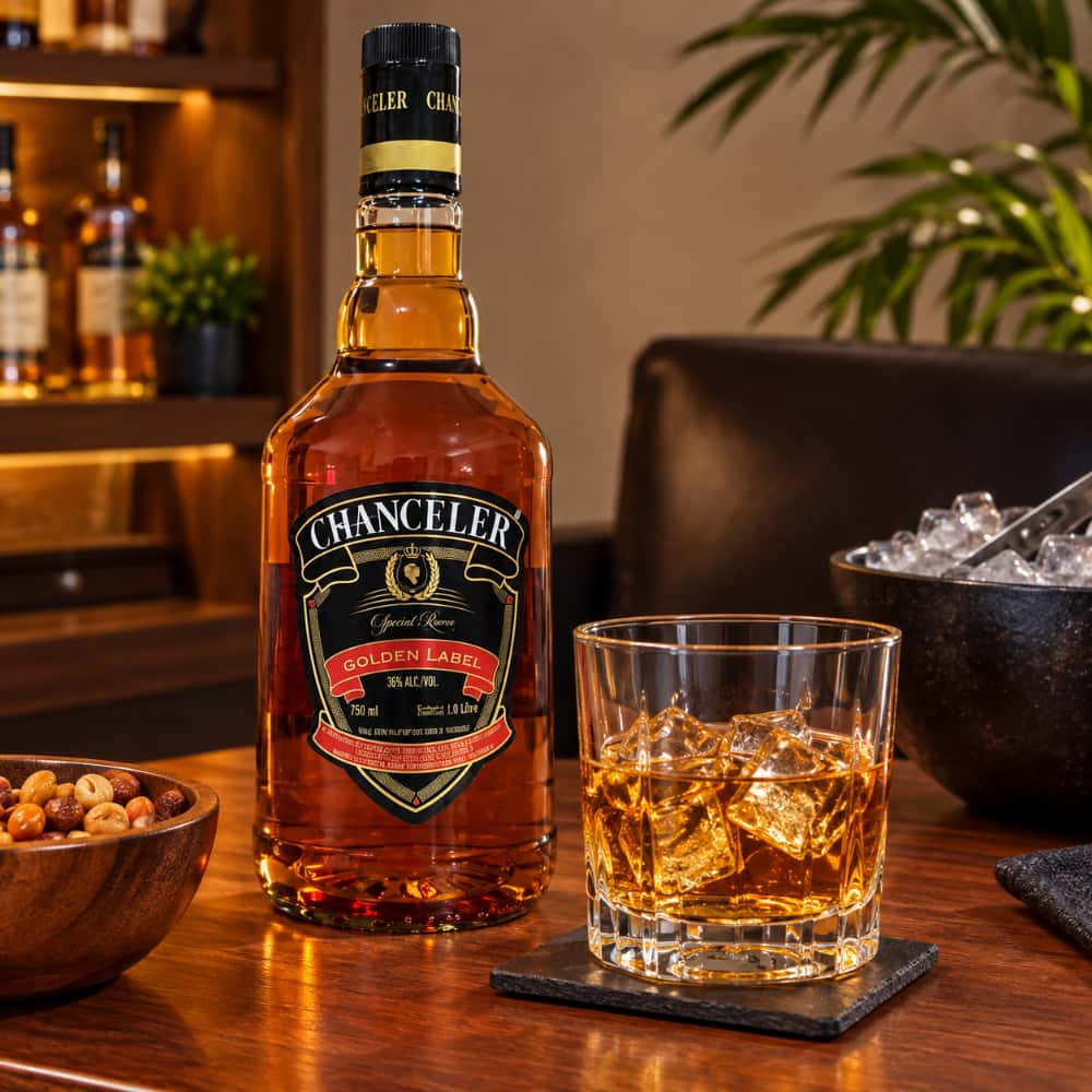 Whisky línea especial etiqueta dorada Chanceler (1 L) - Miniatura 4