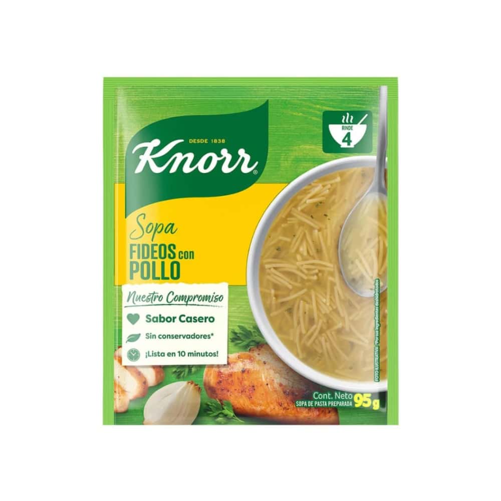 Sopa de fideo con pollos Knorr (95 g / 3.35 oz) - Miniatura 3