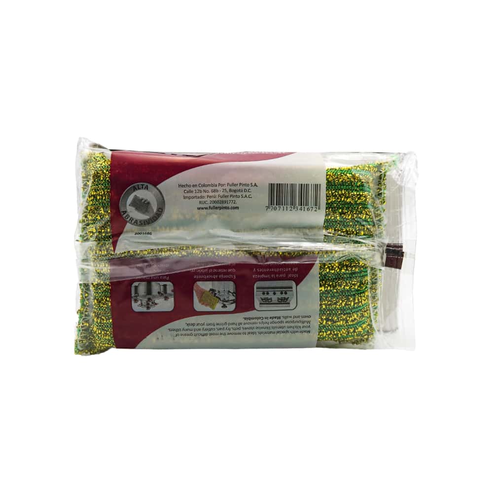 Esponja multiusos para trabajo pesado dorada plateada Pinto (1 U) - Miniatura 2