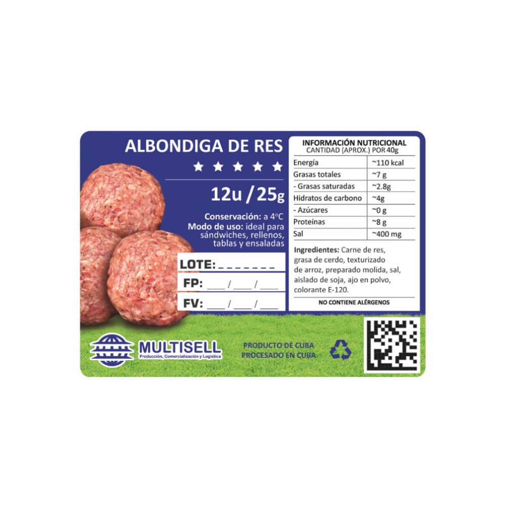 Albóndigas de res Multisell (12 x 25 g) - Miniatura 3