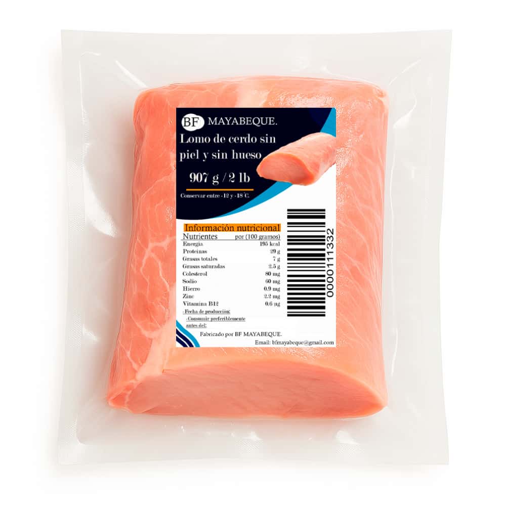Lomo de cerdo sin piel y sin hueso BF Mayabeque (907 g / 2 lb) - Miniatura 3