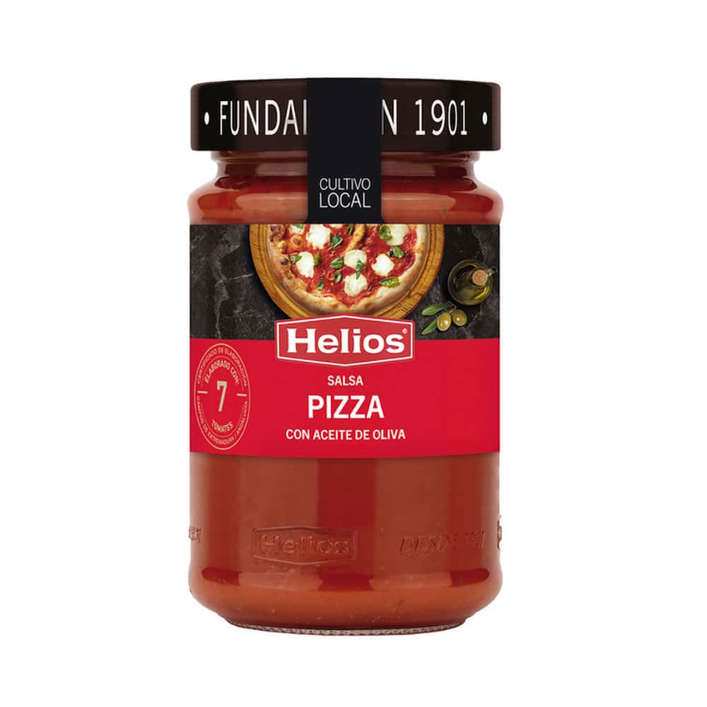 Salsa de tomate para pizza con aceite de oliva Helios (380 g / 13.4 oz) - Miniatura 1