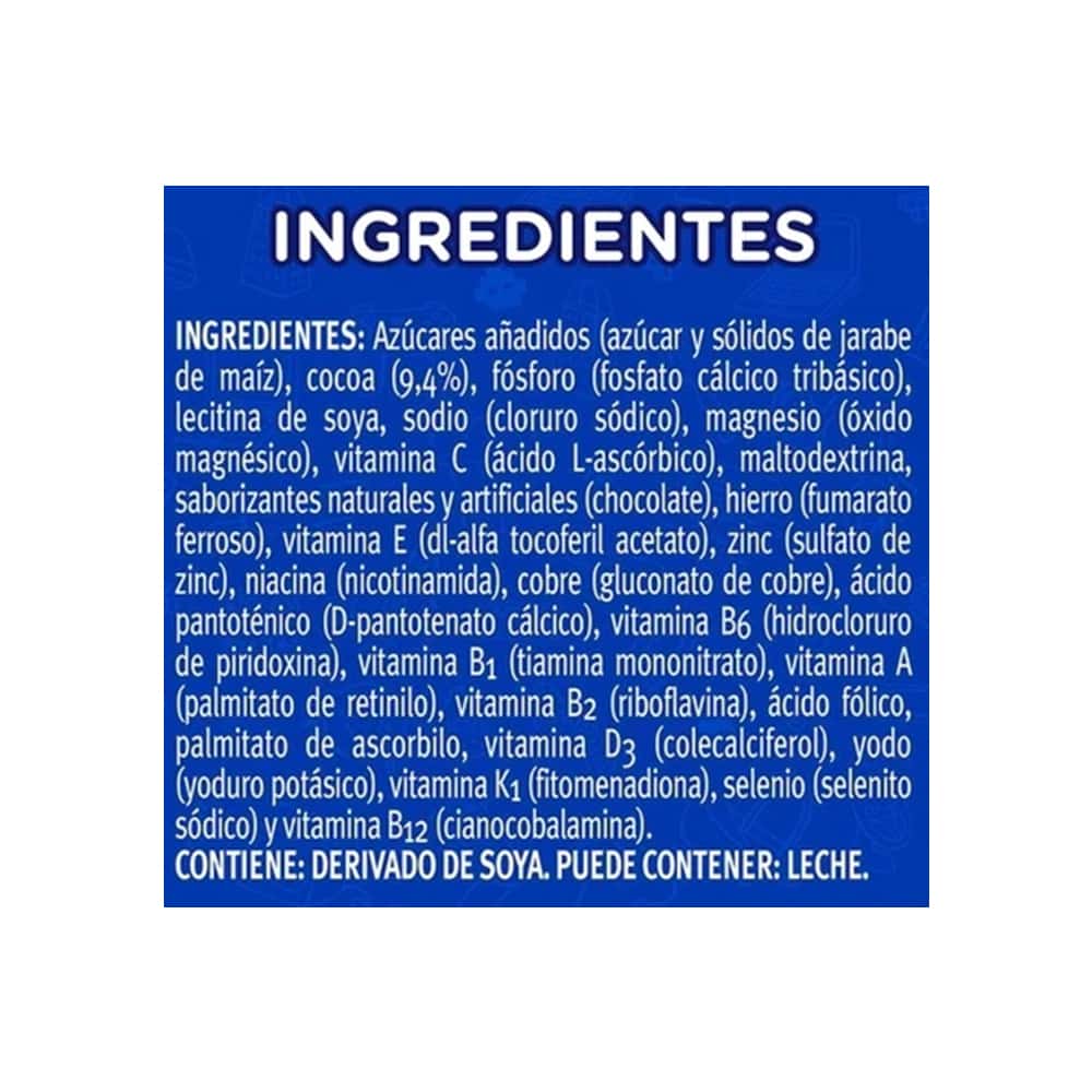 Alimento en polvo fortificado para preparar una bebida sabor a chocolate Choco Milk (65 g / 2.29 oz) - Miniatura 3