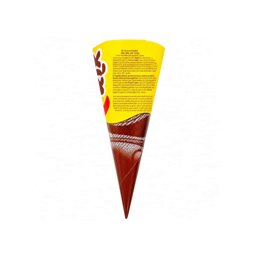 Cono relleno de crema de chocolate y avellana con grageas de colores Bravissimo (25 g / 0.88 oz) - Miniatura 4