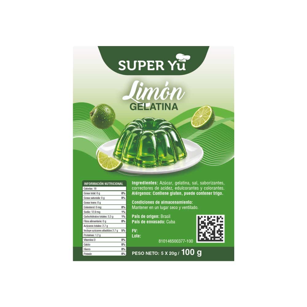 Gelatina de limón super Yu (100 g / 3.53 oz) - Miniatura 2