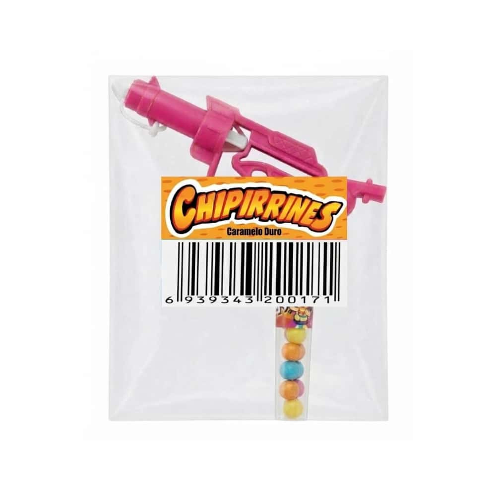 Pistola de juguete rosada con caramelos Chipirrines - Miniatura 2