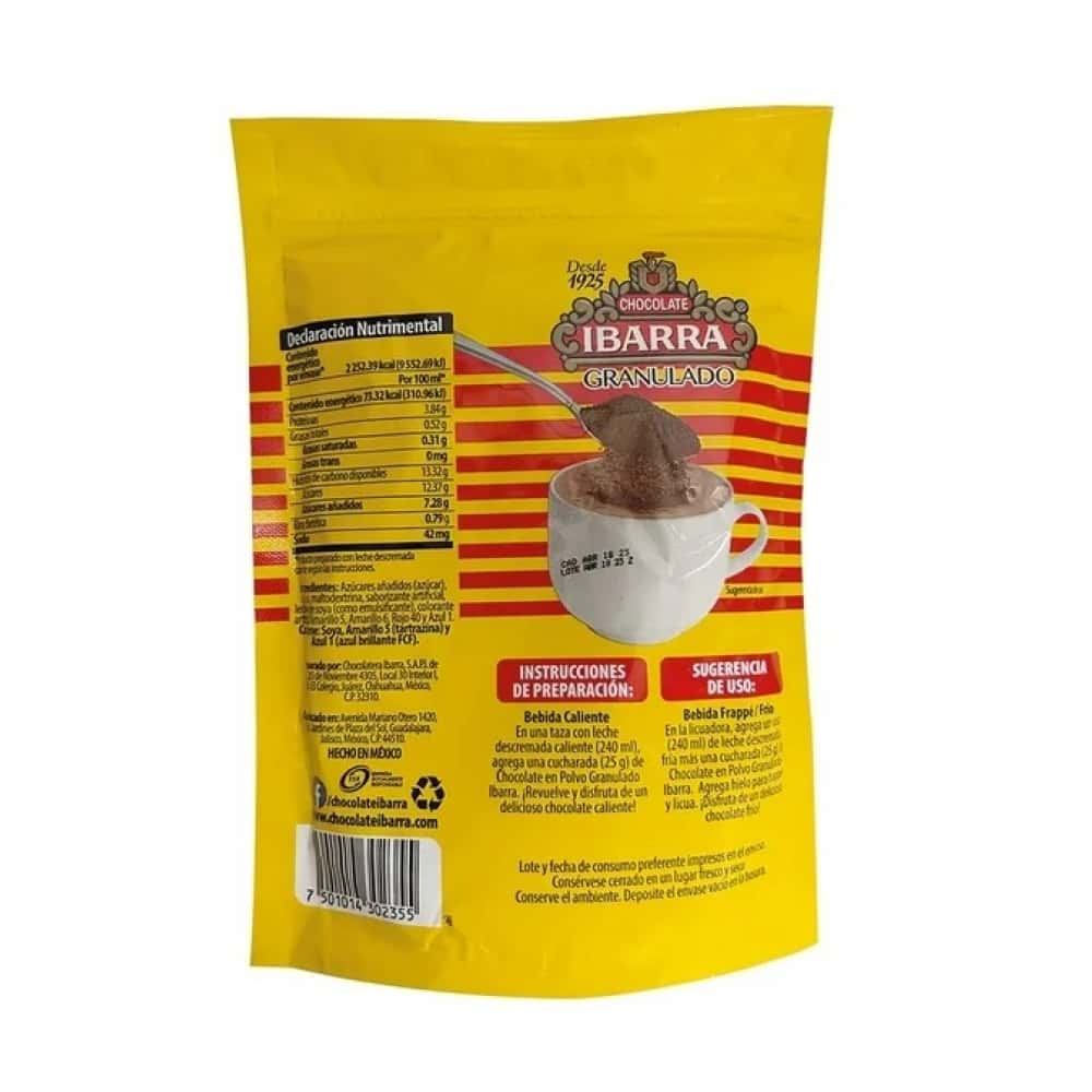 Chocolate en polvo granulado Ibarra (320 g / 11.29 oz) - Miniatura 2