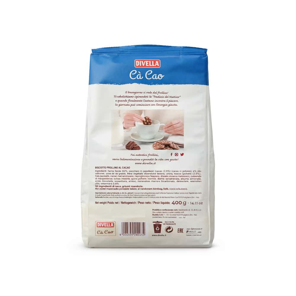 Galletas de cacao Cà Cao Divella (400 g / 14.11 oz) - Miniatura 3