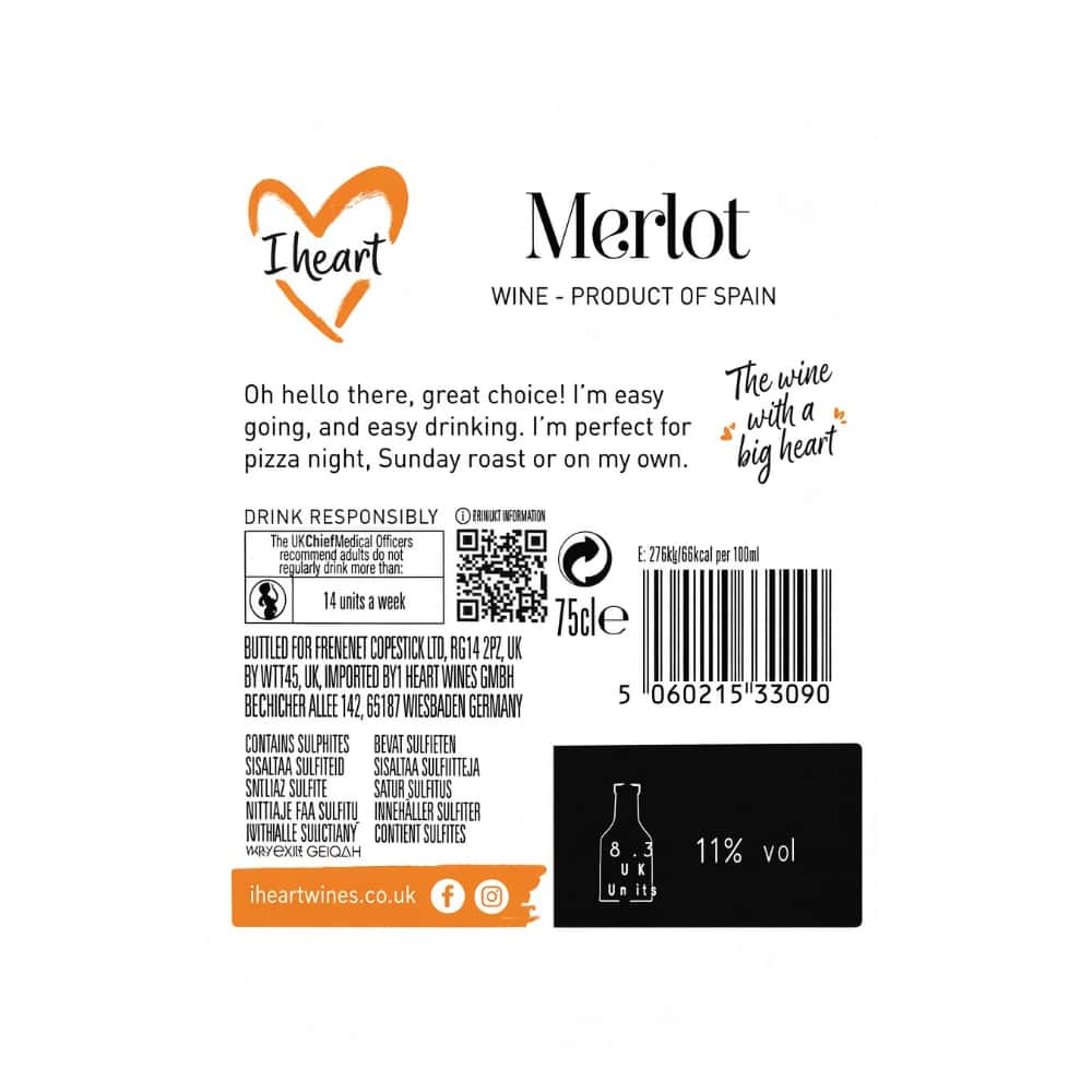 Vino tinto Merlot I Heart Wines (750 ml) - Miniatura 3