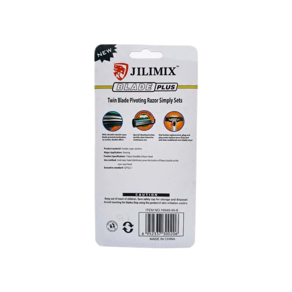 Máquina de afeitar 1 mango de maquinilla + 6 cabezales de repuesto JILIMIX Blade Plus - Miniatura 2
