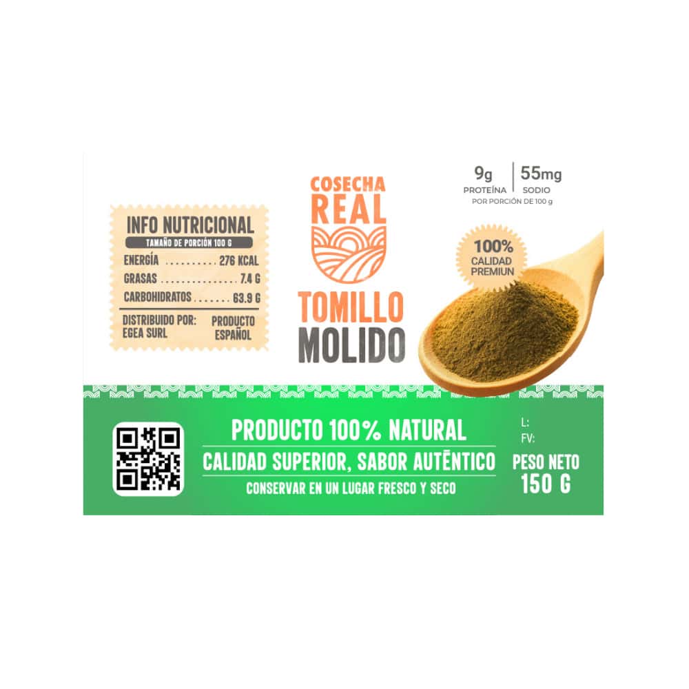 Tomillo molido Cosecha Real (150 g / 5.29 oz) - Miniatura 3