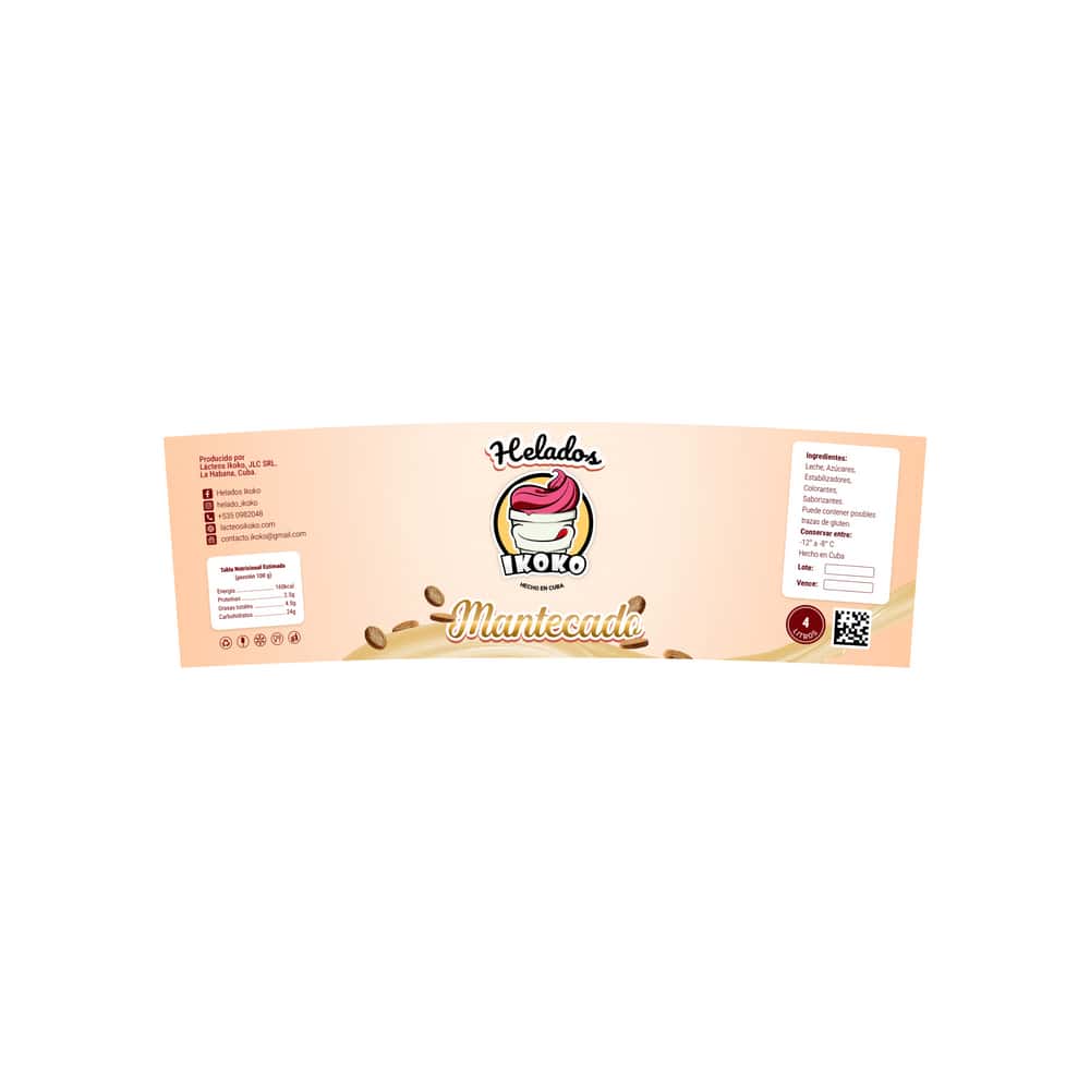 Helado sabor mantecado Ikoko (4 L) - Miniatura 2