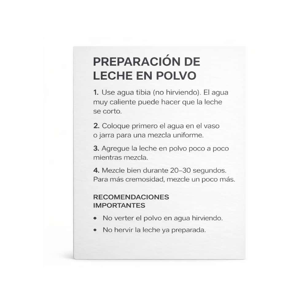 Leche en polvo desnatada con grasa vegetal MU (1 kg / 2.2 lb) - Miniatura 3