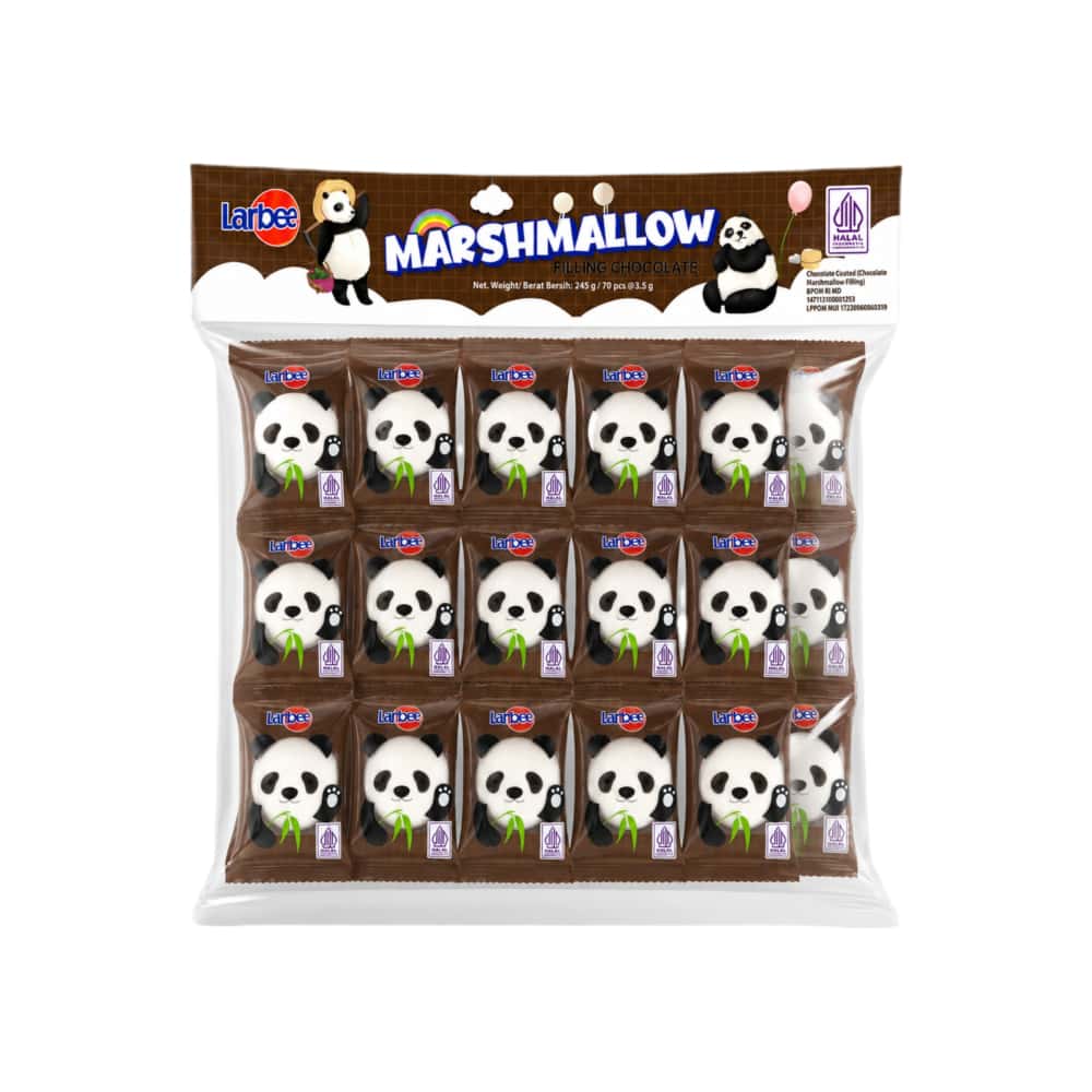 Malvadiscos rellenos de chocolate en forma de panda Larbee (245 g / 8.64 oz) - Miniatura 1