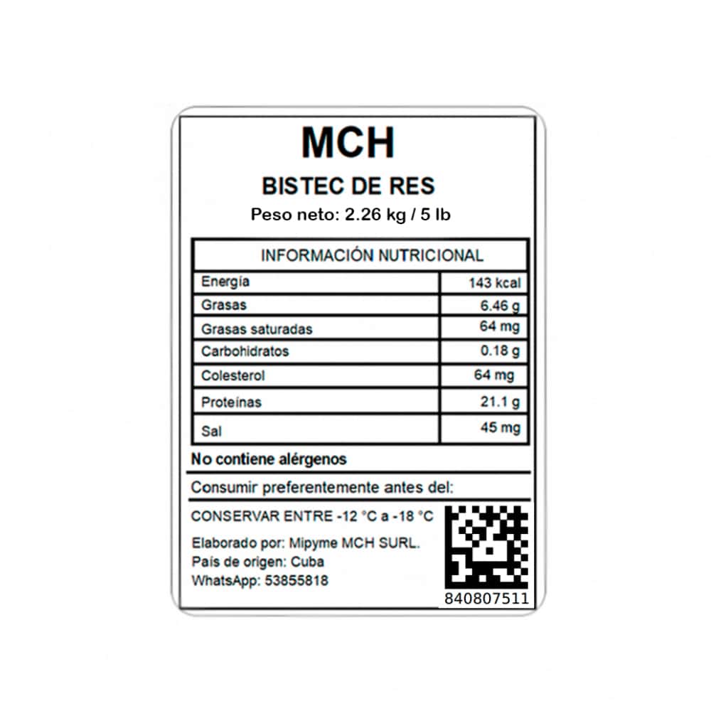 Bistec de res MCH (2.26 kg / 5 lb) - Miniatura 3